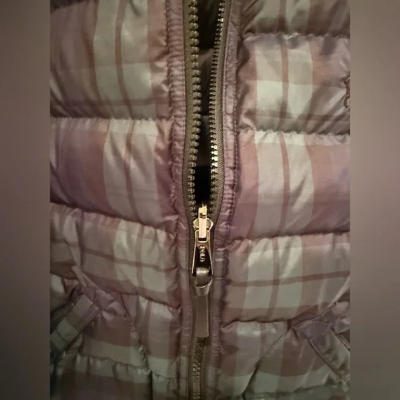 Polo Ralph Lauren- Reversible Blackwatch Plaid Puffer Jacket, Black, Size L, EUC - Picture 12 of 15